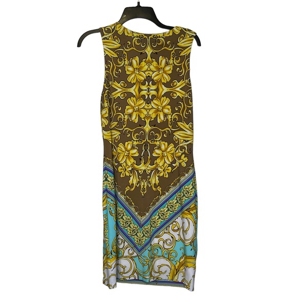 Joseph Ribkoff Floral Boho Tank Midi Dress Sleeveless Braid Neckline Small Women - Picture 8 of 8